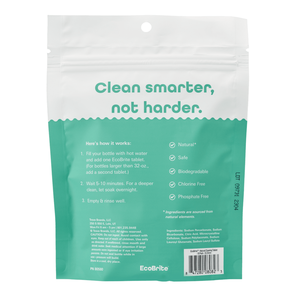 Bottle Cleaning Tablets - Take Water Wherever You Go